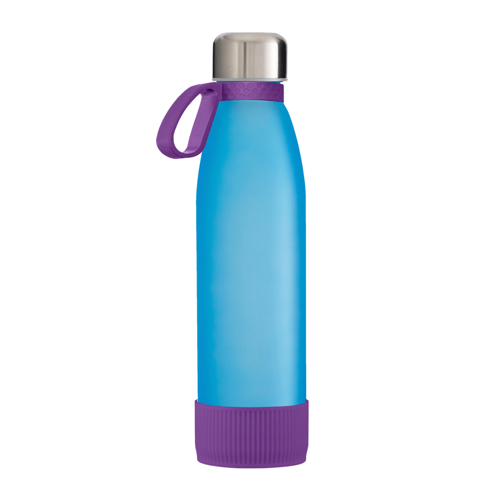 Fles RETUMBLER-myTOULON GLASS - paars, zilver, cyaan