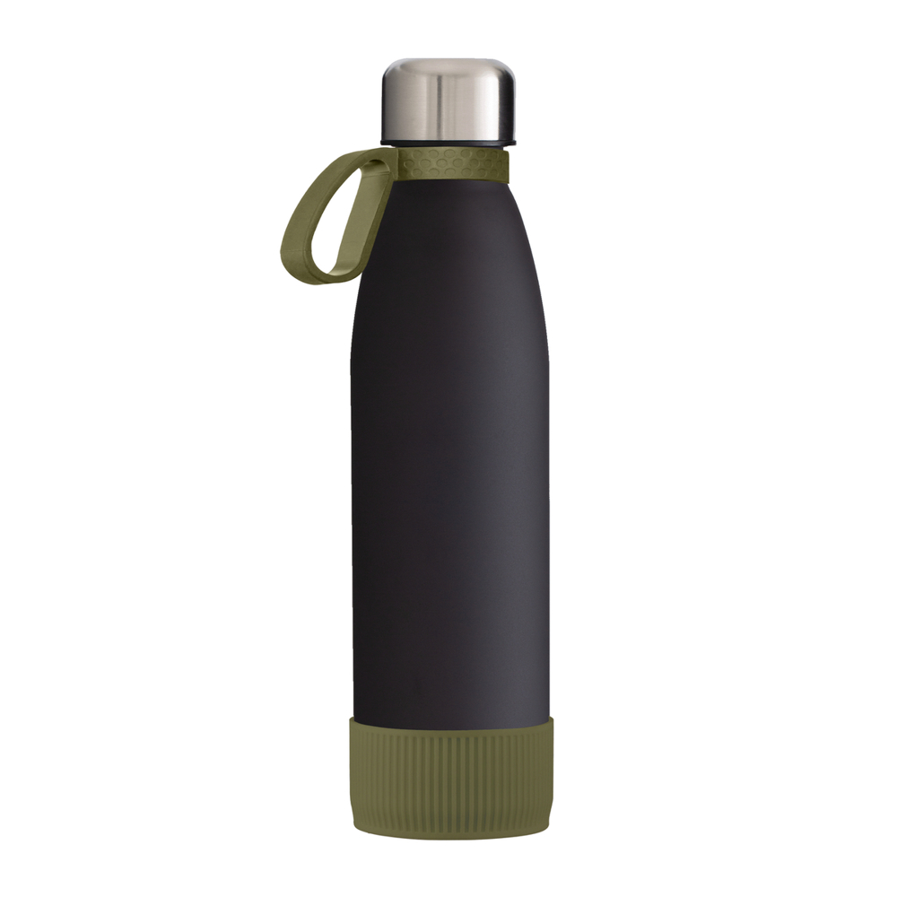 Fles RETUMBLER-myTOULON GLASS - oijfgroen, zwart