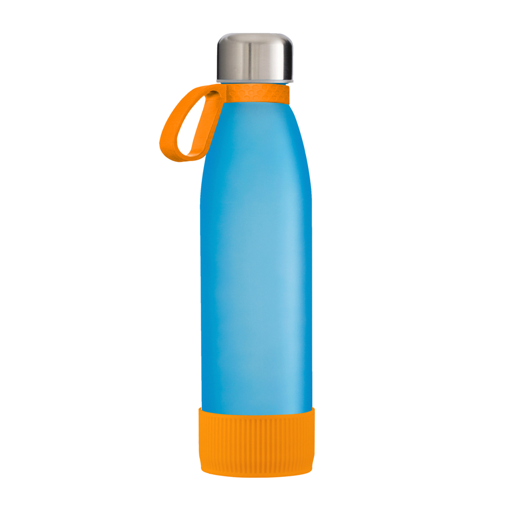 Fles RETUMBLER-myTOULON GLASS - oranje, zilver, cyaan