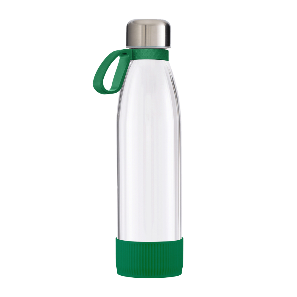 Fles RETUMBLER-myTOULON GLASS - groen, zilver, transparant