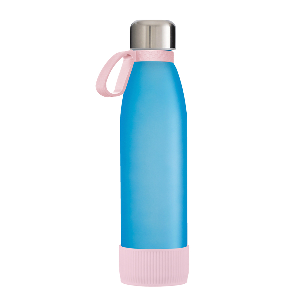 Fles RETUMBLER-myTOULON GLASS - lichtmagenta, roze, zilver, cyaan