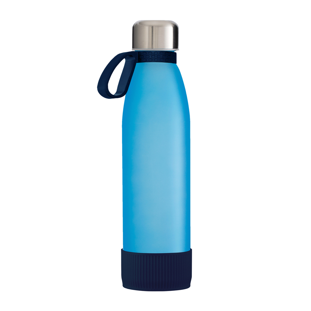 Fles RETUMBLER-myTOULON GLASS - donkerblauw, zilver, cyaan