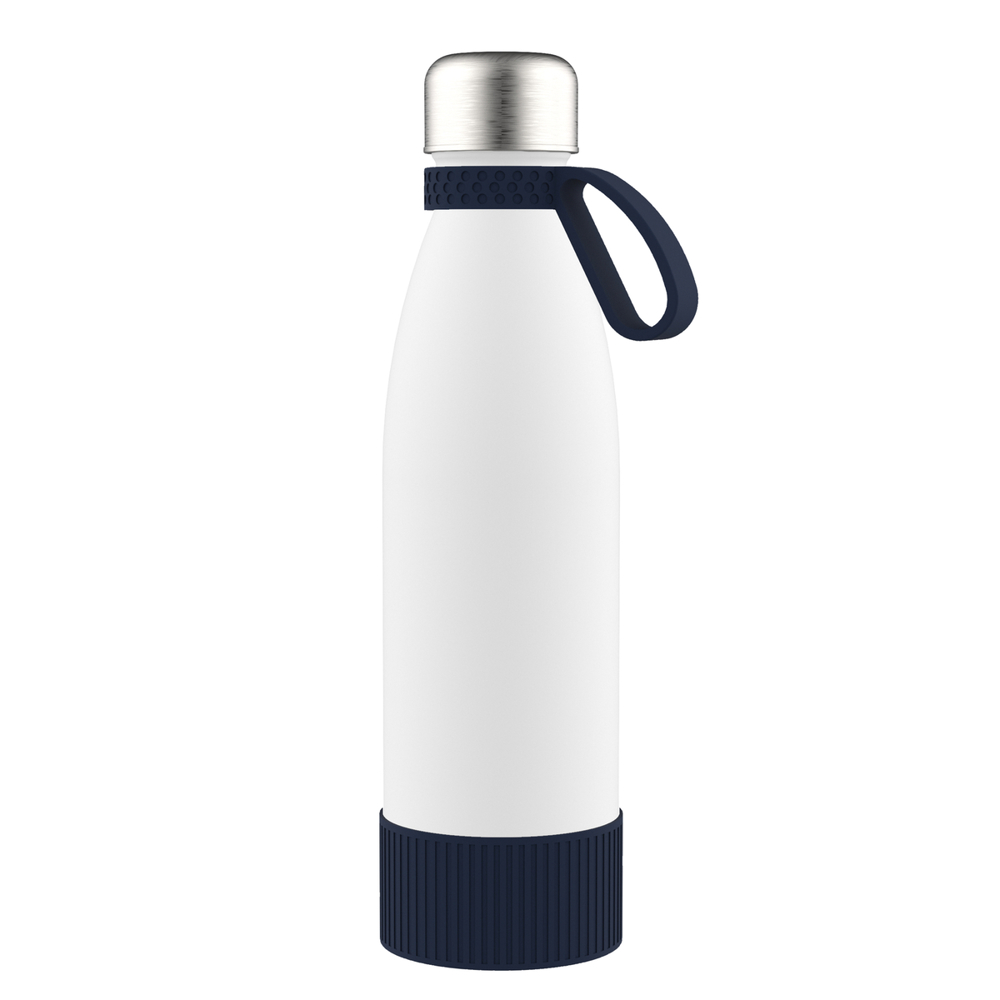 Fles RETUMBLER-myTOULON GLASS - zilver, wit, navy